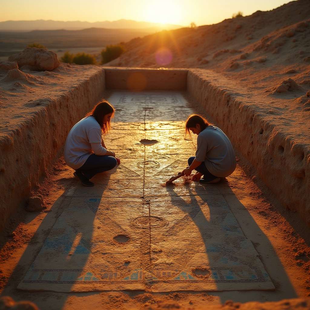 آثار حضارة قديمة تحت الحفر الأثري